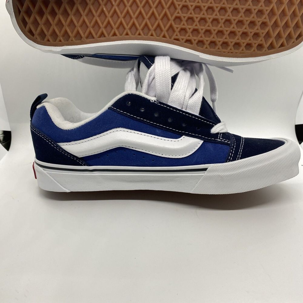 NWOT Vans Knu Skool Skate Sneakers Navy/True White VN0009QCNWD 721356 M8 W9.5 - Picture 10 of 11